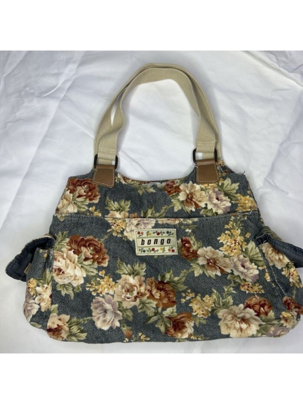 Vintage 90s Y2k Floral Purse Cottage Core Grunge Rose Pattern Soft Squishy Purse